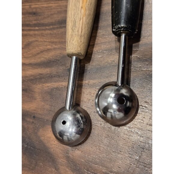 2 Vintage ECKO Double Ended Melon Baller EKCO USA Made MCM - Picture 3 of 5